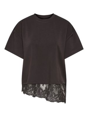 STUMATO S/S LACE TEE SWT Chocolate Torte