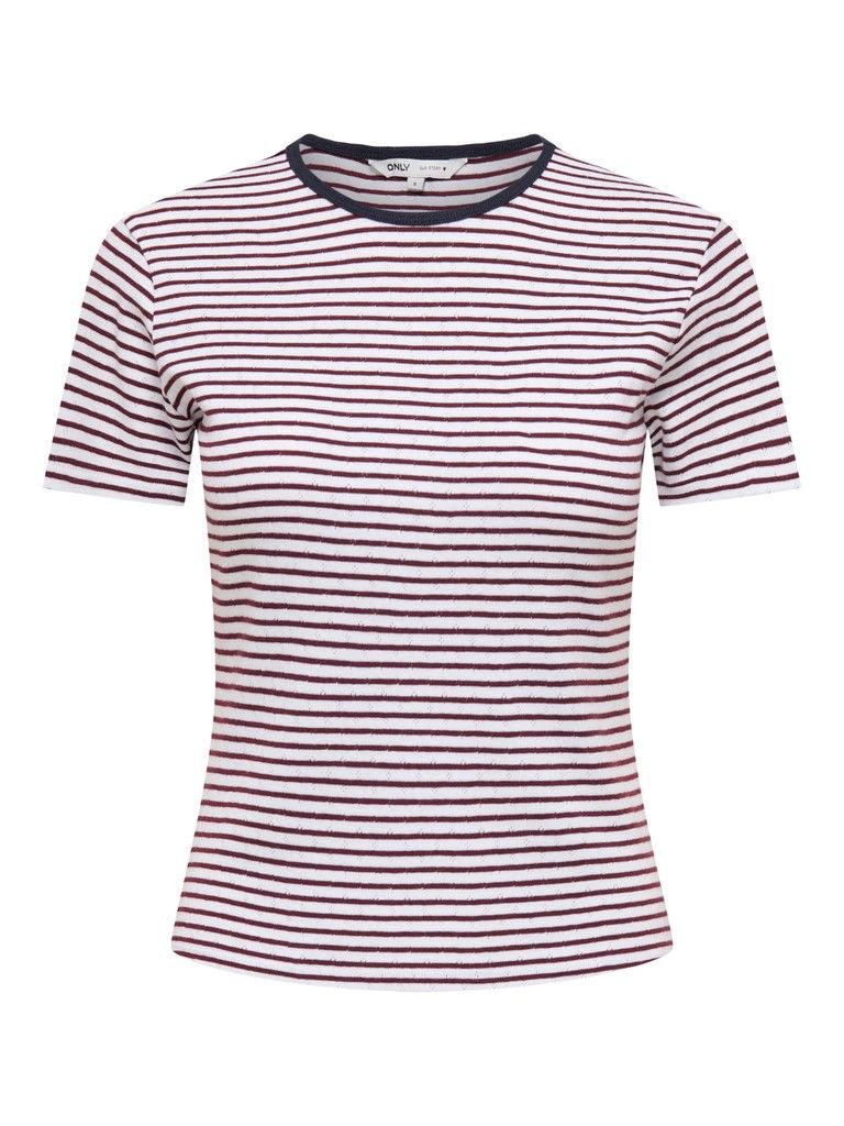 ONLKARI S/S STRIPE TEE JRS Zinfandel/CD STRIPE