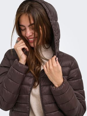 ONLTAHIA LW QUILTED HOOD JKT NOOS OTW Coffee Bean