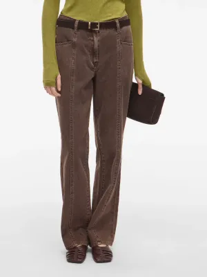 ROUPARK EW F/L TAPERED JEANS Chicory Coffee/WASHE
