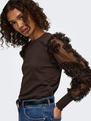 JDYFAIRVIEW LIFE L/S SWEAT JRS NOOS Coffee Bean