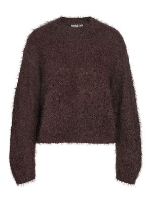 NMSASSY L/S O-NECK KNIT NOOS Chocolate Plum