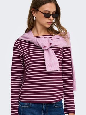 ONLKELLIE L/S BOATNECK TOP CC JRS Fig/(Nea) pale lilac