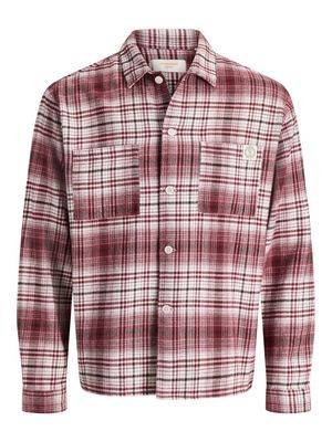 JORFREDERIKSBERG FLANNEL OVERSHIRT LS SN Chocolate Truffle-CHECKS