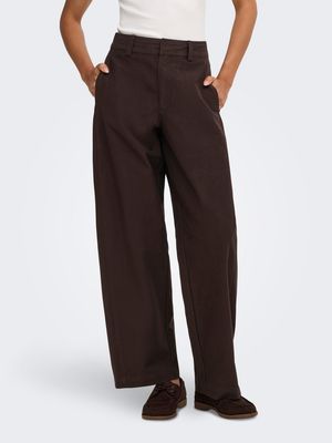 ONLCLAIR MW BARREL PANT PNT NOOS Black Coffee