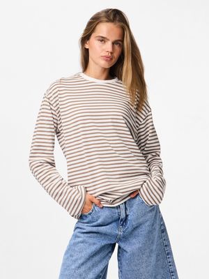 PCSADIE LS TOP JRS NOOS Cloud Dancer/FOSSIL
