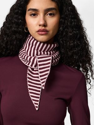 PCKOMMA TRIANGLE SCARF NOOS BC Tawny Port/Pink A Bo