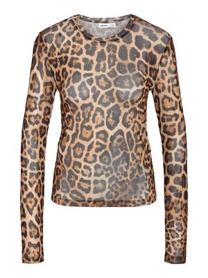 NMJUDITH L/S MESH TOP BG NOOS Black/NATURAL LEO