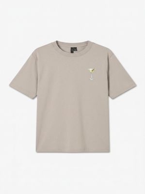 VMPAULINA THEA SS T-SHIRT JRS NOOS Pumice Stone/MARTINI
