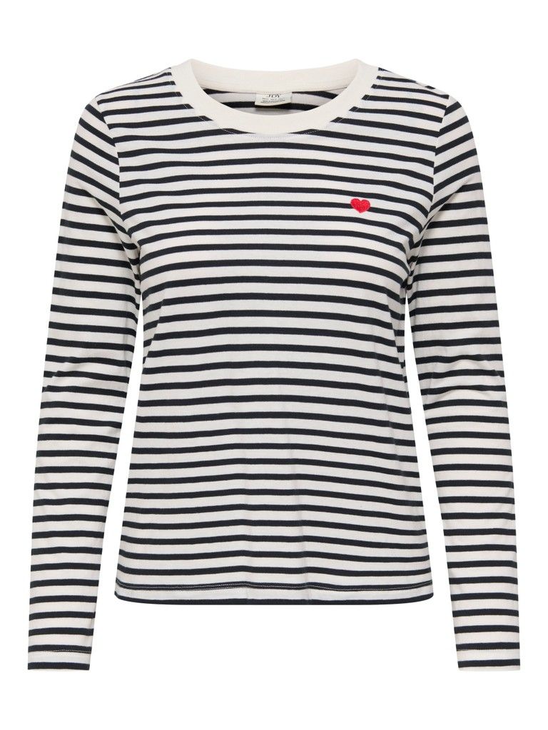JDYPISA L/S PRINT TOP JRS NOOS Cloud Dancer/NEW STR