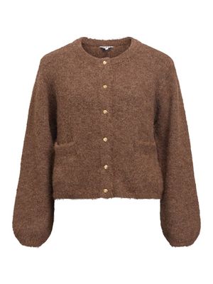 OBJSAGGIA RE L/S KNIT CARDIGAN NOOS Carafe/Melange