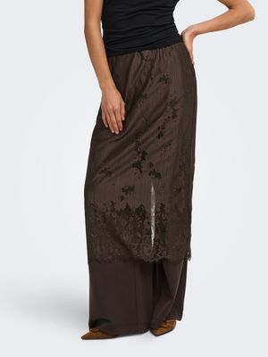 ONLWILLE LACE SKIRT WVN EX Coffee Bean