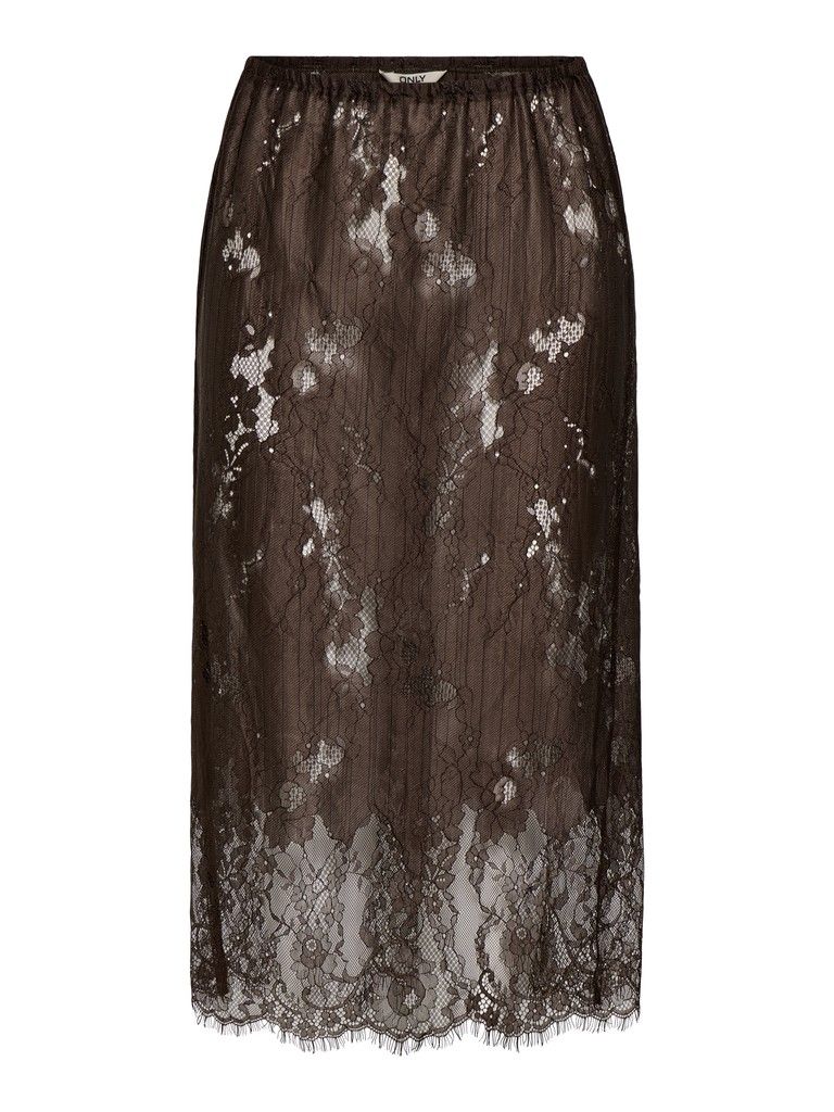 ONLWILLE LACE SKIRT WVN EX Coffee Bean