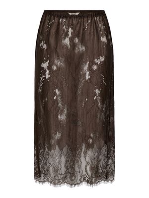 ONLWILLE LACE SKIRT WVN EX Coffee Bean