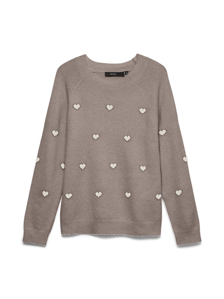 VMDOFFY INTARSIA LS O-NCK PULLOV GA NOOS Moon Rock/W. WHITE H