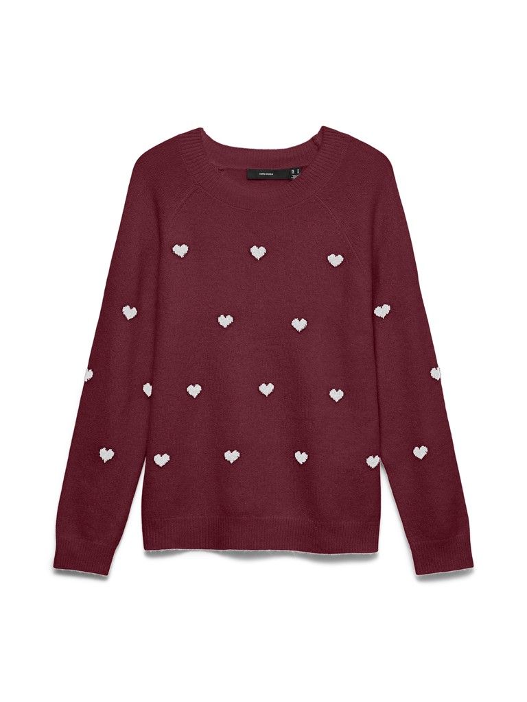 VMDOFFY INTARSIA LS O-NCK PULLOV GA NOOS Windsor Wine/W. WHIT