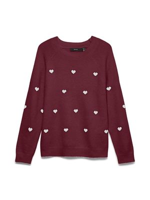 VMDOFFY INTARSIA LS O-NCK PULLOV GA NOOS Windsor Wine/W. WHIT