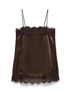 VMCHARM LACE SINGLET WVN BOO Chocolate Torte