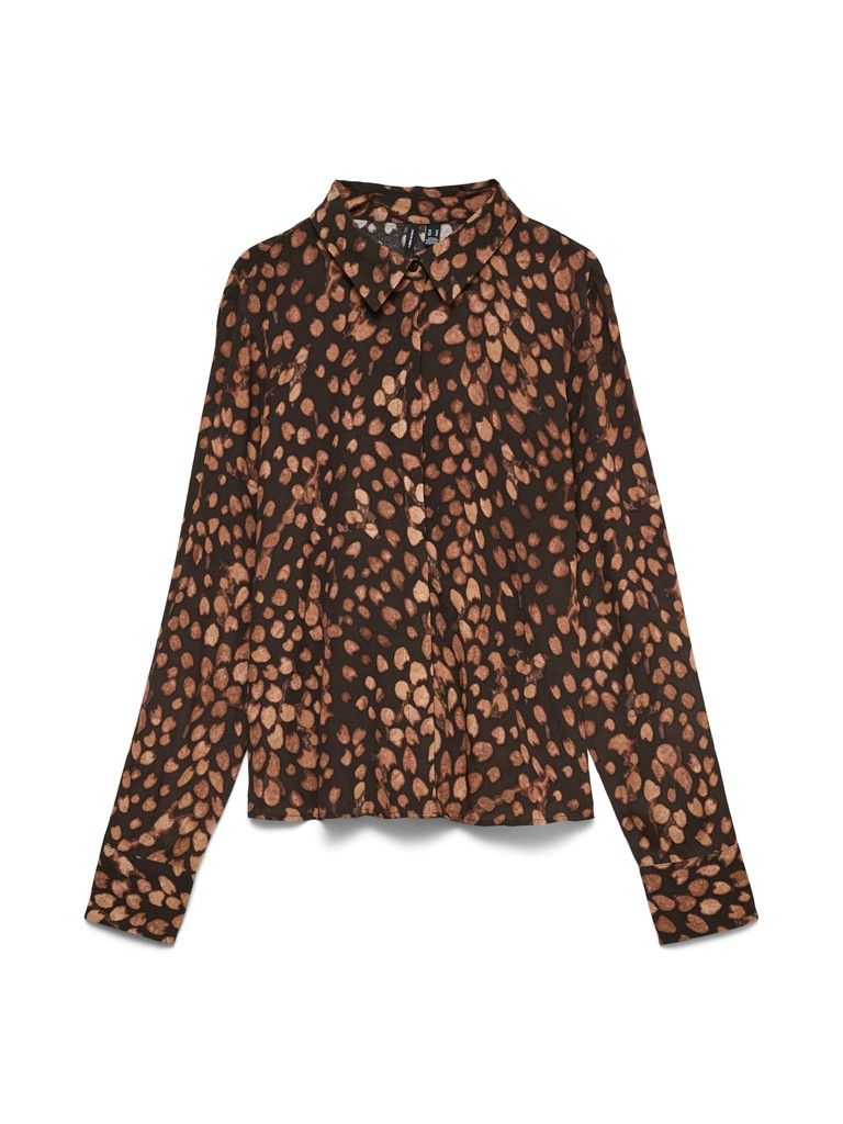 VMMIRIAM LS SHIRT WVN BTQ Chocolate Torte-MIRIAM