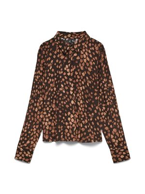 VMMIRIAM LS SHIRT WVN BTQ Chocolate Torte-MIRIAM