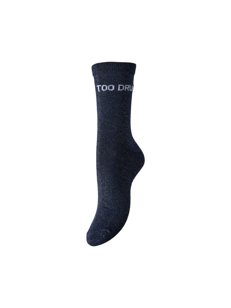 PCSOLIA LUREX SOCKS FC Maritime Blue-Too drunk to wor