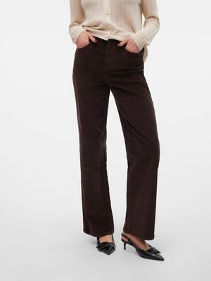 VMTESSA HR WIDE CORDUROY PANTS GA NOOS Chocolate Torte