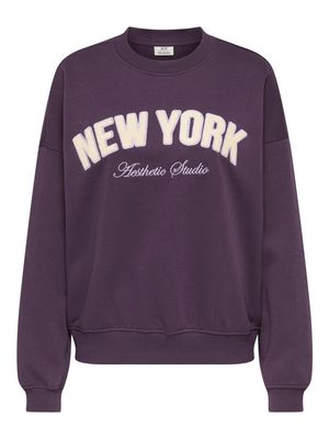 JDYMESA L/S O-NK EMB SWEAT JRS NOOS Plum Perfect/LAVENDE