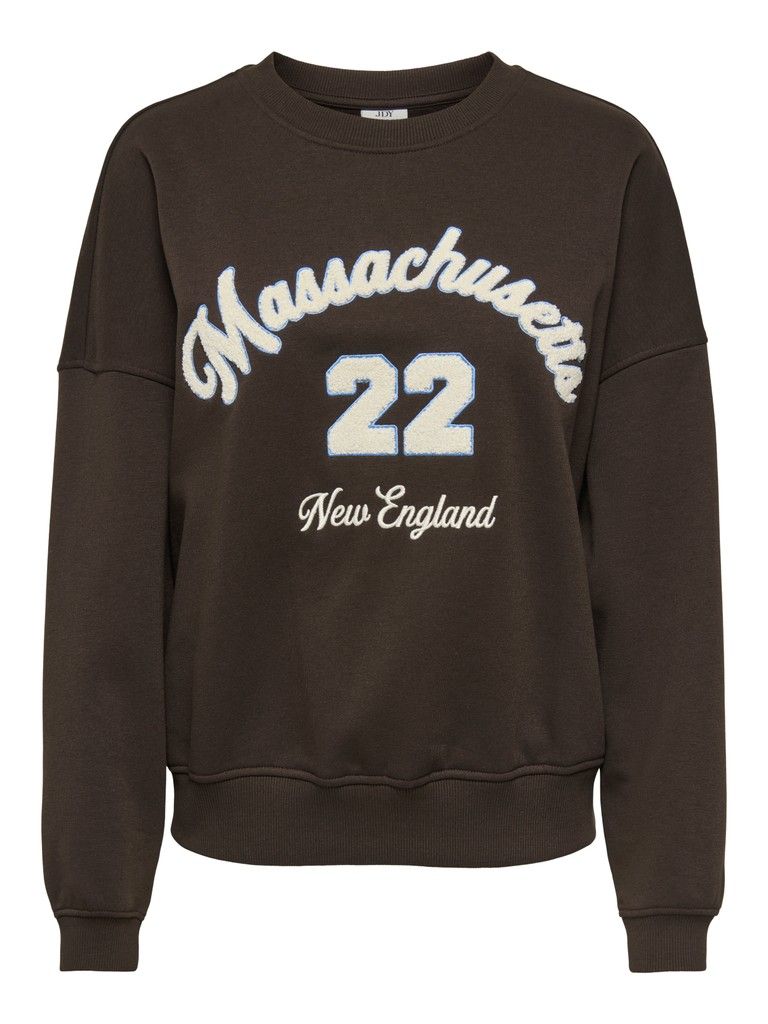 JDYMESA L/S O-NK EMB SWEAT JRS NOOS Chocolate Torte-BIRCH-EBB N F