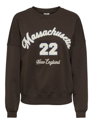 JDYMESA L/S O-NK EMB SWEAT JRS NOOS Chocolate Torte-BIRCH-EBB N F