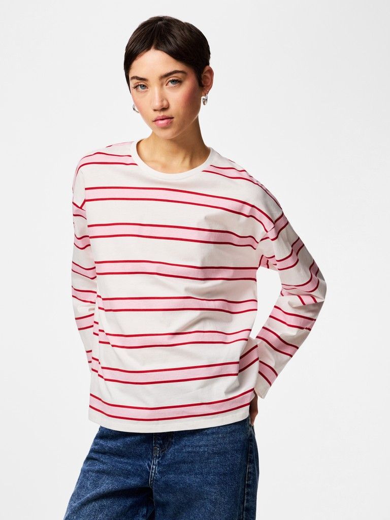 PCMILA LS LOOSE TEE JRS NOOS BC Roseate Spoonbill/AD