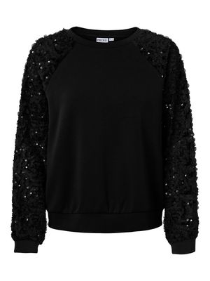 PCERIN LS SEQUINS SCUBA SWEAT JRS BC Black