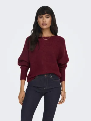 ONLDANIELLA L/S PULLOVER KNT NOOS Cabernet/MELANGE