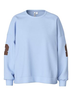 PCCHILLI FANY LS O-NECK OVER. SWEAT JRS Cashmere Blue/PARIS