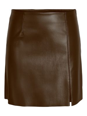 NMCLARA PENNY COATED HW SLIT SKIRT NOOS Demitasse