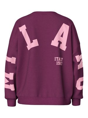 PCCHILLI FANY LS O-NECK OVER. SWEAT JRS Pickled Beet/MILANO