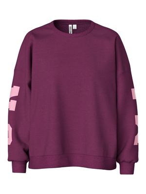 PCCHILLI FANY LS O-NECK OVER. SWEAT JRS Pickled Beet/MILANO