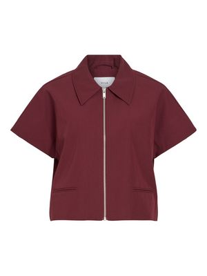 VIONTAYA SHIRT COLLAR S/S CARDIGAN/BFS Port Royale