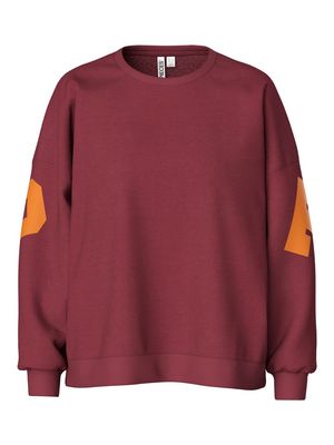 PCCHILLI FANY LS O-NECK OVER. SWEAT JRS Tawny Port/TOKYO