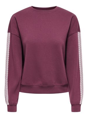 ONLBEAUTY L/S CREW NECK CS SWT Fig-Lace pale lilac