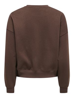 ONLBEAUTY L/S CREW NECK CS SWT Coffee Bean-Lace irish cream