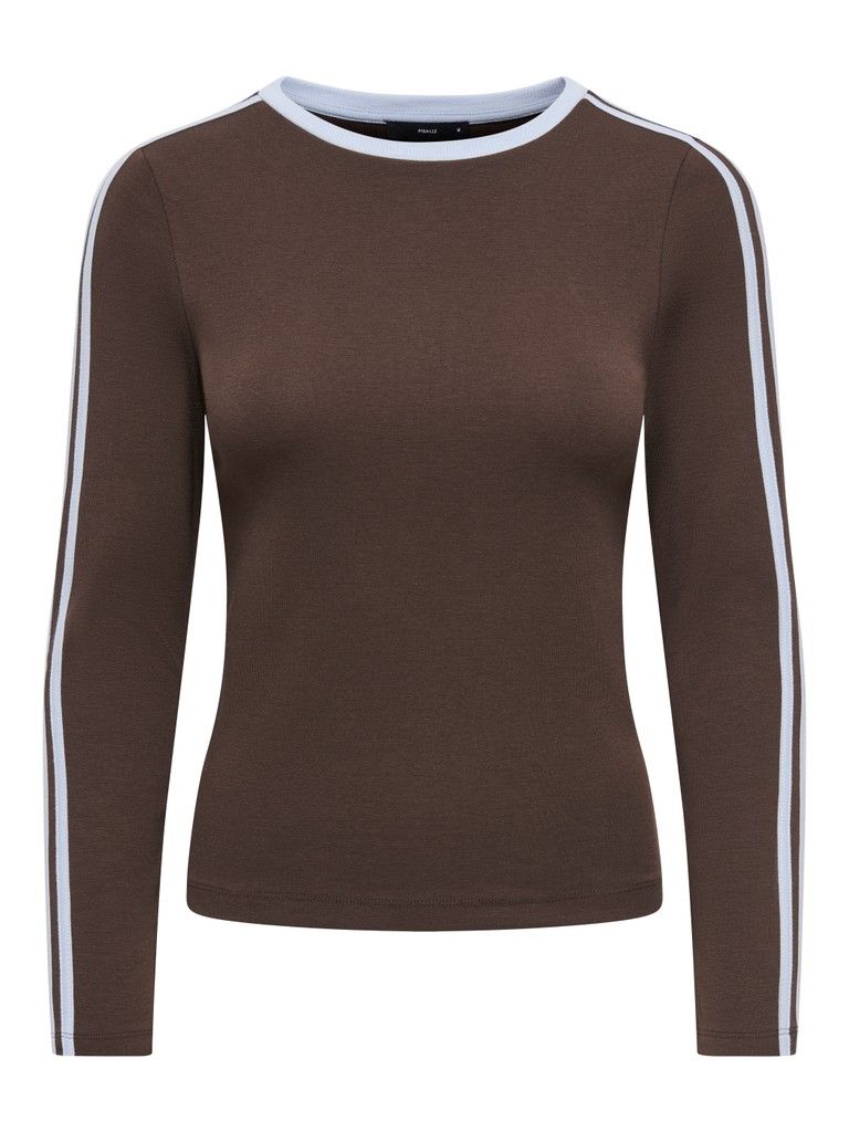 PGSINA L/S SPORTY TEE JRS Coffee Bean-KENTUCKY BLUE