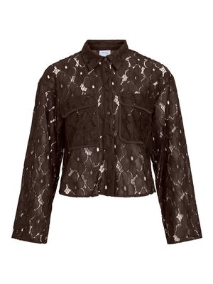 VITONATO O-NECK L/S SHIRT/RC Coffee Bean