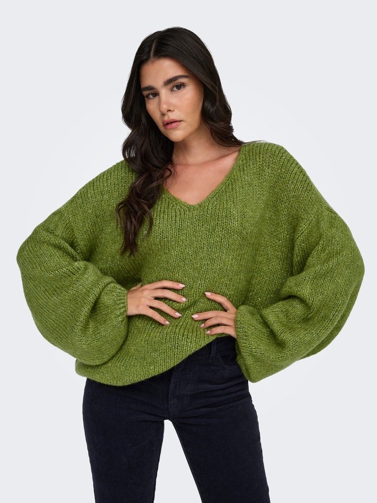 JDYDINEA L/S REVERSIBLE PULLOV. KNT NOOS Fern