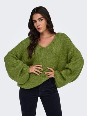 JDYDINEA L/S REVERSIBLE PULLOV. KNT NOOS Fern