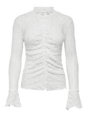 JDYLALA L/S HIGH NECK LACE TOP JRS Cloud Dancer