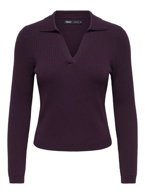 ONLKAYA LS POLO KNT NOOS Plum Perfect
