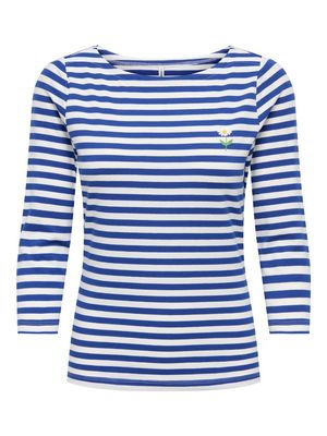 ONLFIFI 3/4 PRINTED TOP CS JRS Cloud Dancer/Mazarin