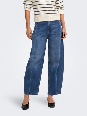 ONLJESSICA HW BARREL ANK DNM AZG622 NOOS Medium Blue Denim