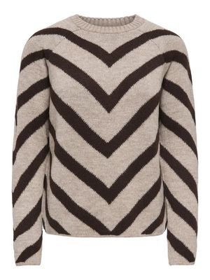 ONLELIZA L/S PULLOVER KNT NOOS String/Coffee Bean