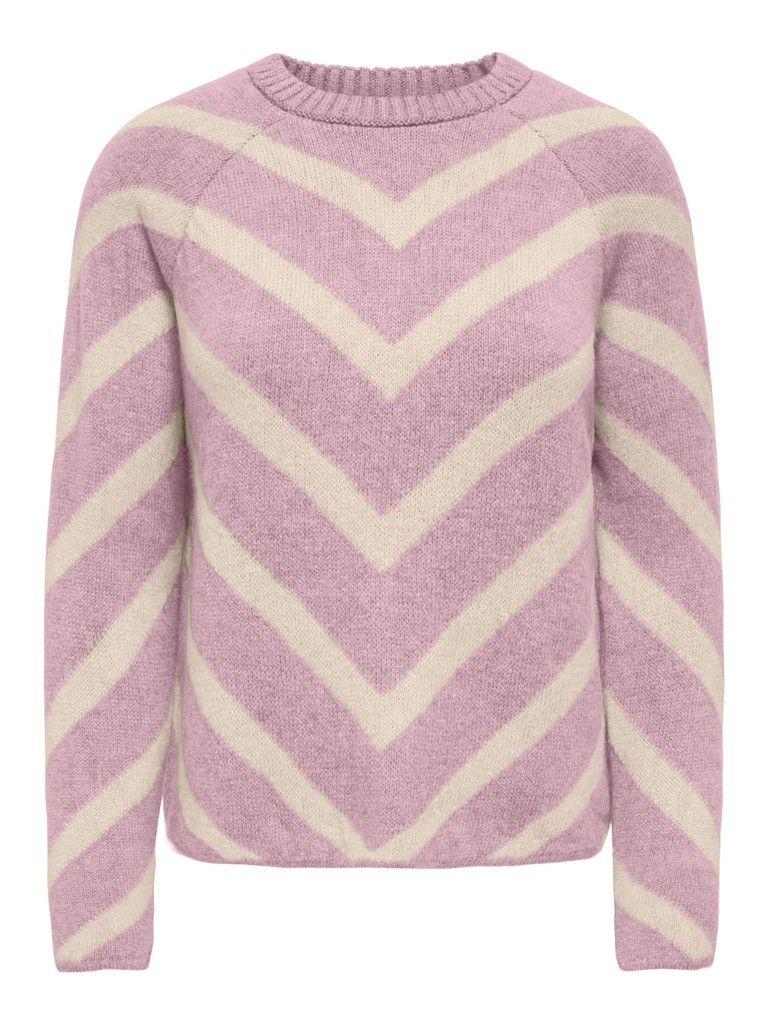 ONLELIZA L/S PULLOVER KNT NOOS Keepsake Lilac/WHITE